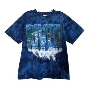 Vintage Y2K River Tie Dye Brown Bear Nature Graphic Tee